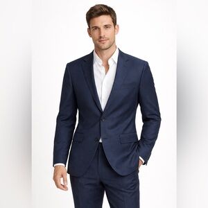 Hugo Boss The James 5 Sharp 7 Blazer 38R Navy Blue Wool Super 100 Classic Chic